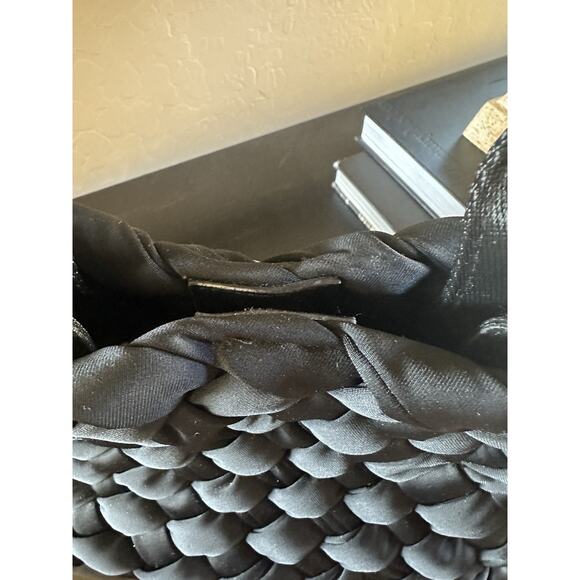 BCBG Small Neoprene Woven Tote Handbag Crossbody BLACK $178.00 - Picture 10 of 14